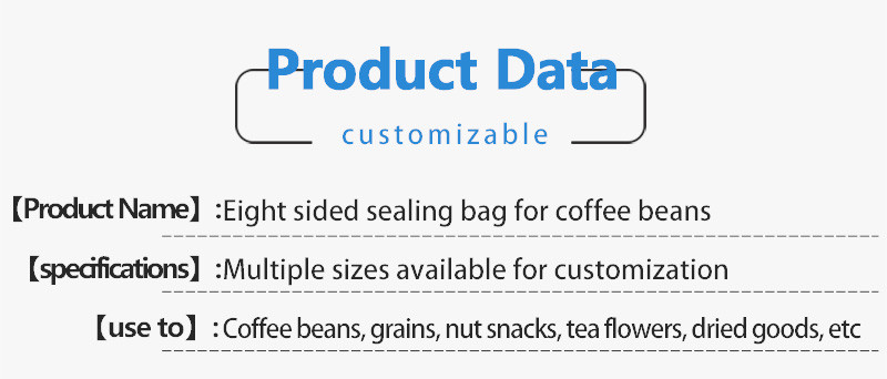 Empty Raw Coffee Bean Bags Packaging Vmpet Composite Square Bottom Bag One Way Air Valve
