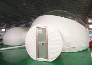 China Two Rooms Luxury 8m Inflatable Bubble Tent With Hard Door For Hotel on sale