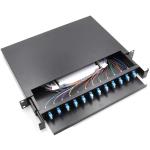 12Port 24 Core LC Duplex Patch Panel Cabinet 1U Fiber Optic Patch Panel