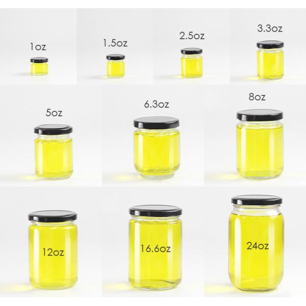 High Quality 106ml 212ml 314ml Food Container Glass Caviar Round Jar with Metal Lid