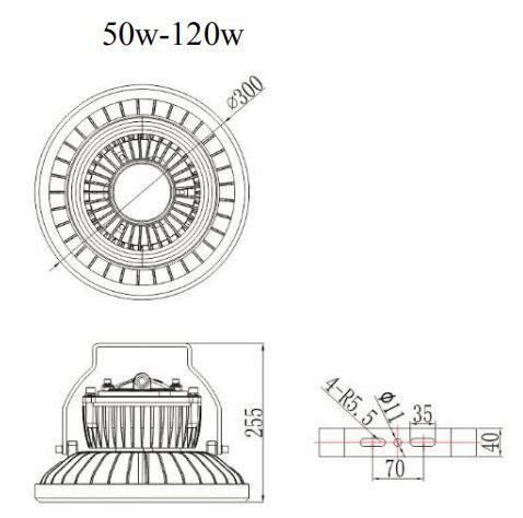 Warehouse Explosion Proof LED Lights Heat Sinking Design Yellow Color