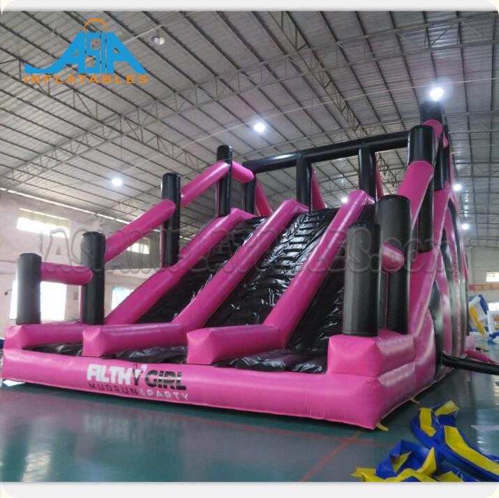 72M Long Interactive Inflatable 5k Obstacle Course / Insane Inflatable Fun Run