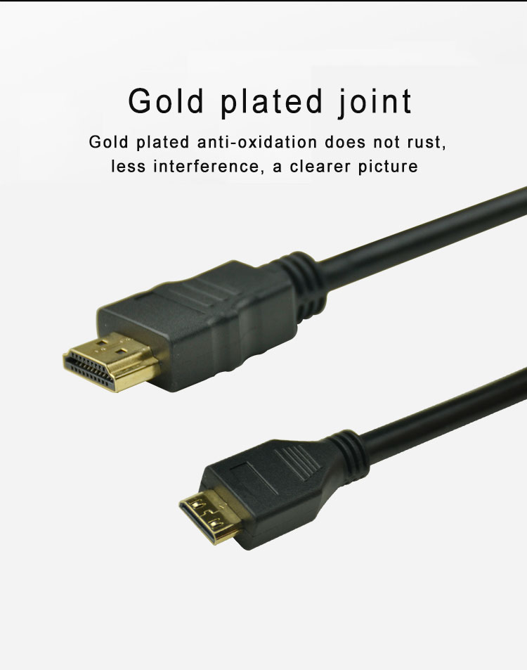 24k Gold Plated 1m 5m Audio HDMI Cable With CCS Conductor Non Shielded