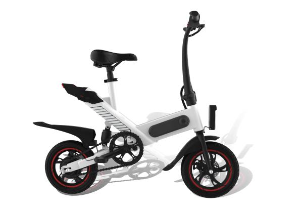 Quality High Carbon Steel Frame Folding Electric Bicycle 12'' Pneumatic Tire Speed 25KM/H for sale