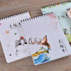 Diary Black Paper Notepad Coil Sketch Notebook Stationery Gifts Spiral Notebook