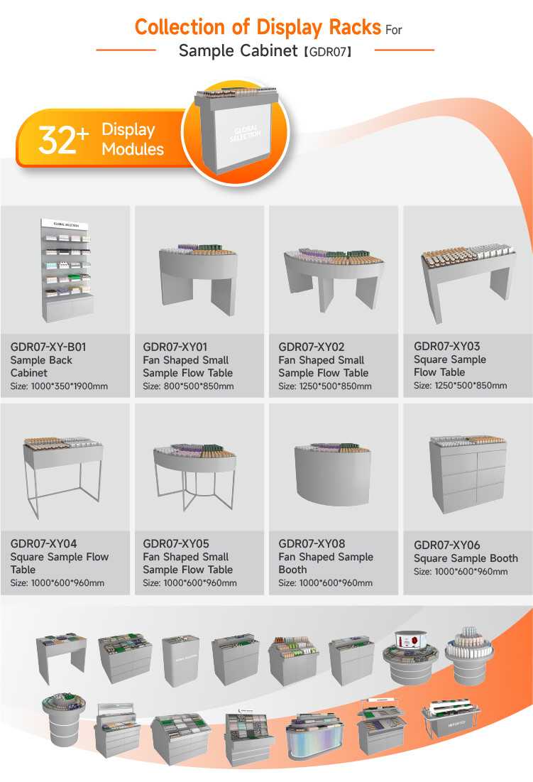 Retail Display Table Grey Wooden Sample Island For Customized Shop Display And Branding Display Table