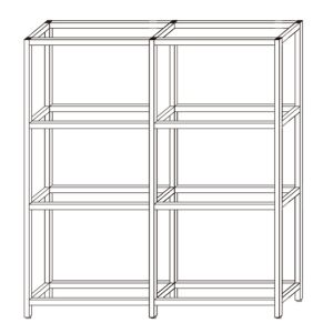 Buy cheap Black 20AF Retail Display Aluminum Structural Frame product
