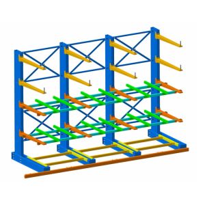 Buy cheap Single Sided Long Span Cantilever Storage Rack With RAL Powder Coating product
