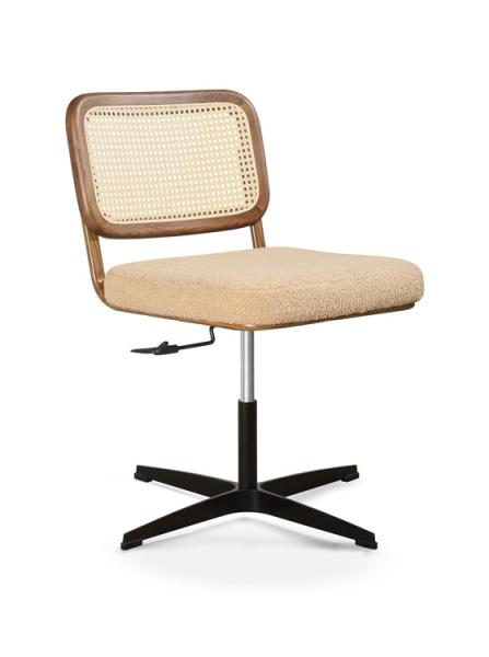 Quality 0.092CBM Wicker Rattan Desk Ergo Mesh Manager Chair 10.5kg For Staff for sale