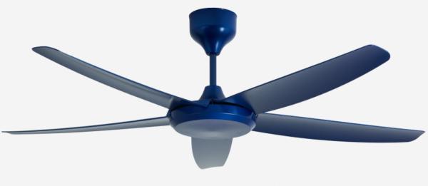 Quality Modern Blue 56 Inch DC Motor Ceiling Fan Remote Control Without Light for living room for sale