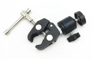 Crab Clamp Mount with Mini Ball Head for Smartphone, DSLR, Gopro, Tripod, Monitor, LED or Video Lights
