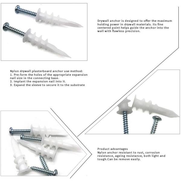 AISI POM 13x42mm 15x33mm Plastic Wall Anchors