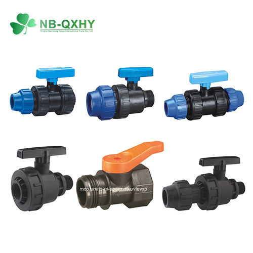 Irrigation System PP Compression Fitting PP True Union Ball Valve