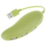 Gift Yellow Mango Shape Usb 2.0 Hi Speed 4 Port Mini Hub