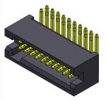 Electronics Box Header Connector 1.27mm Dual Row R/A Dip Type