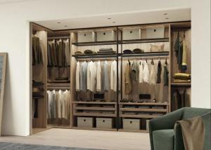Particle Board Wall Mounted Bedroom Wardrobe Closets Cabinets With Hanger And Handle