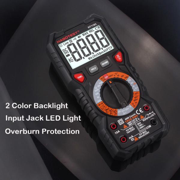Quality Habotest Automatic Digital Multimeter Capacitance Live Wire Check 1000V Ammeter for sale