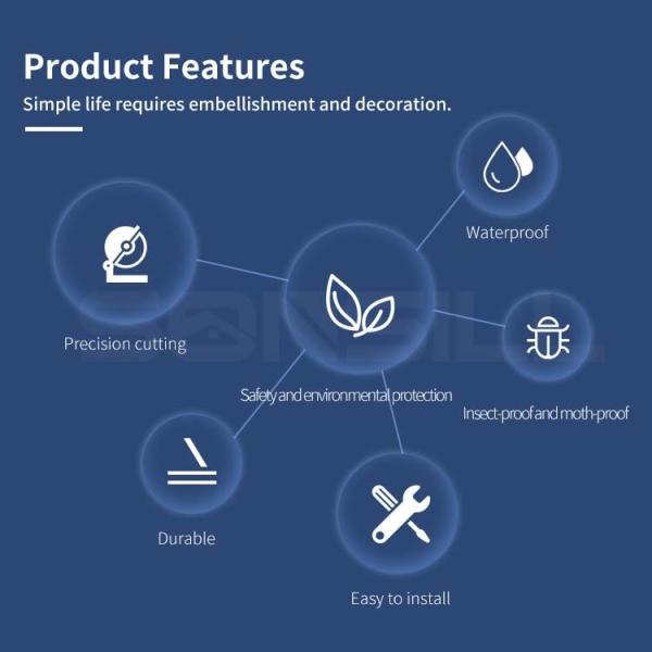 Laminated PS White Color Skirting Baseboard In Flooring Accessories Fireproof