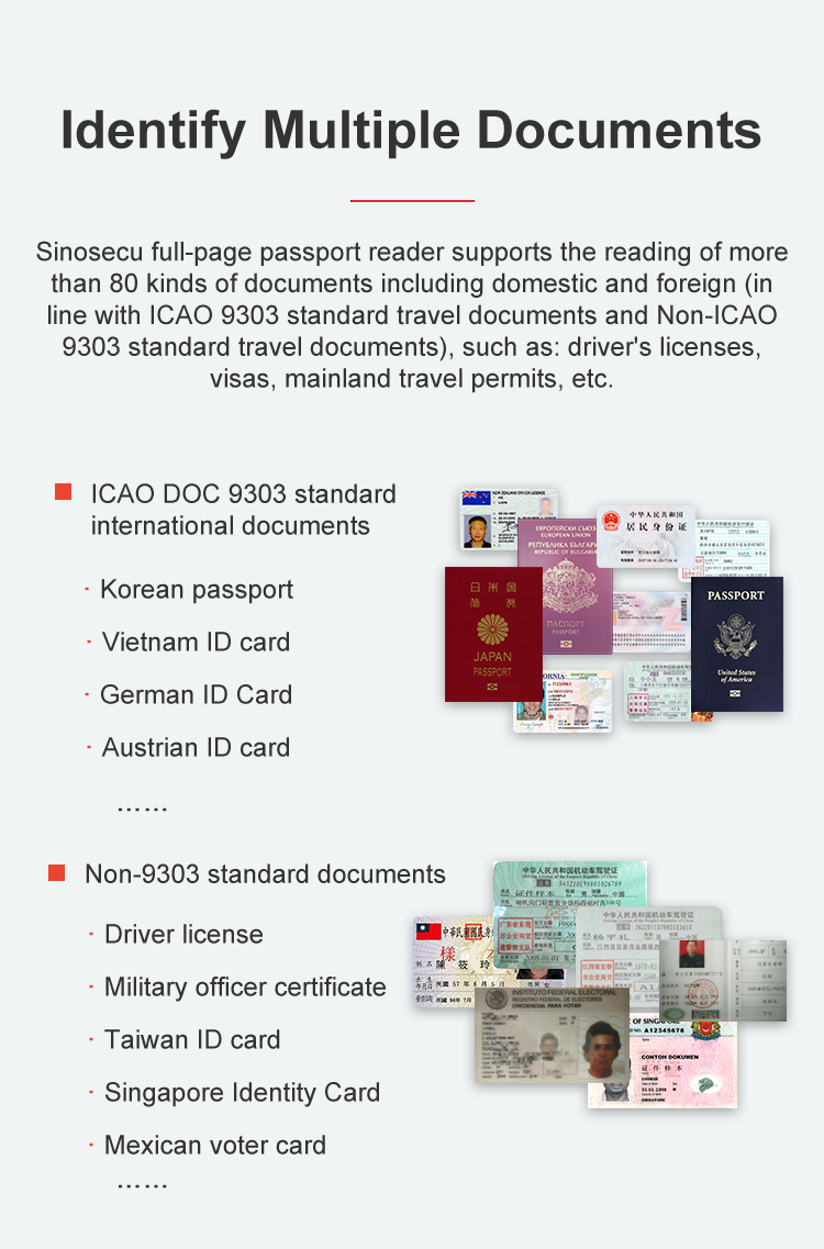 Classic Passport Reader Machine Device for Airport Document Checks 24 Bit Colour Depth