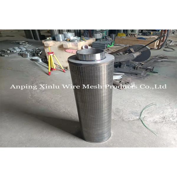 1.5 X 2mm 316L Reverse Continuous Slot Wedge Wire Screen Cylinder