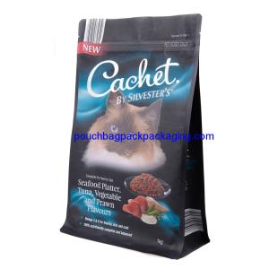 Custom Flat Bottom bag Pull Tab Zipper, stand up flat pouch with zipper