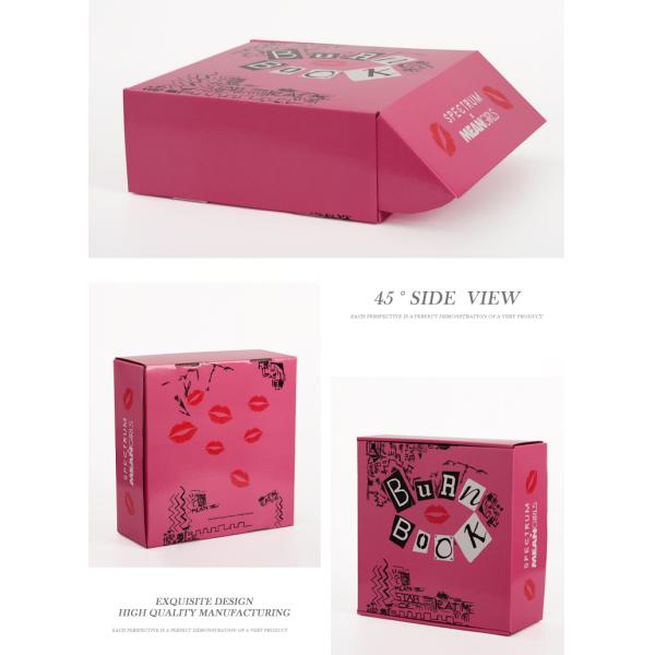 Pink Recycled Makeup Subscription Boxes , Custom Cosmetic Packaging Boxes