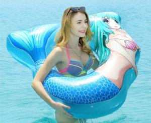 China Heavy Duty Inflatable Mermaid Tail , Inflatable Pool Raft Beautiful Shape on sale
