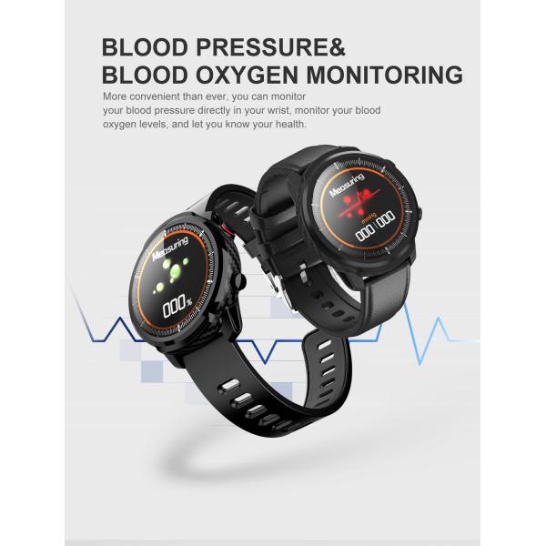 1.3 Inch Full Touch Bluetooth Blood Pressure Monitor Smartwatch