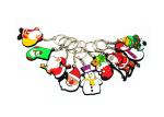 Cartoon Embossed Soft PVC Keyring For Advertising Normal Size 50mm
