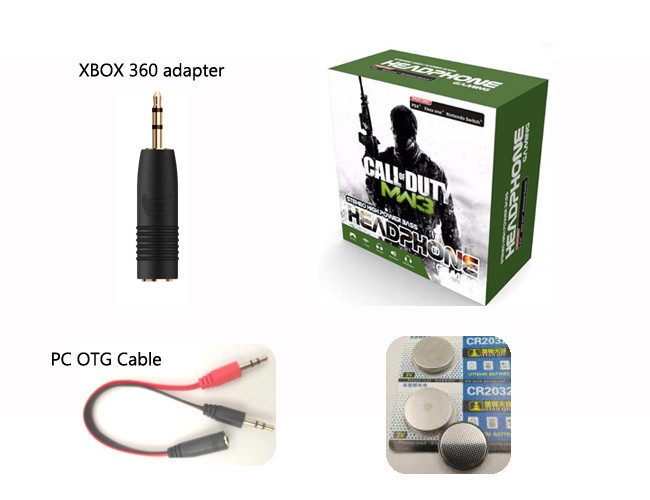 PS4 Computer Gaming Headphones Soft PU Material Noise Reduction With 3.5mm Connectors