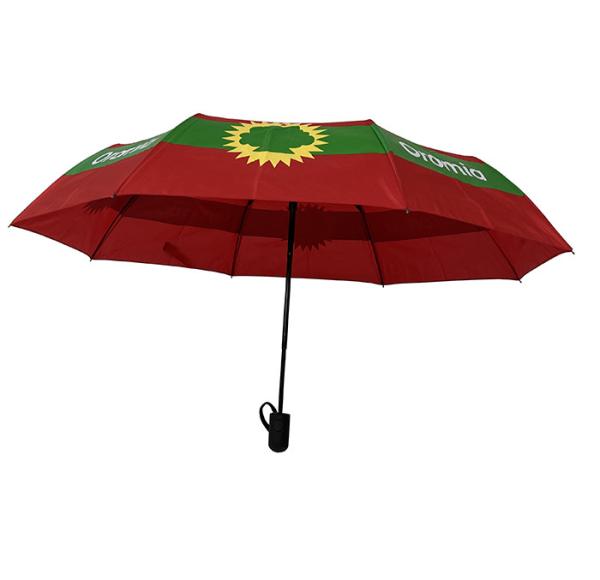 Quality Pongee Red Automatic Travel Umbrella With 8 Panel Logo Promotion Ladies Umbrella for sale