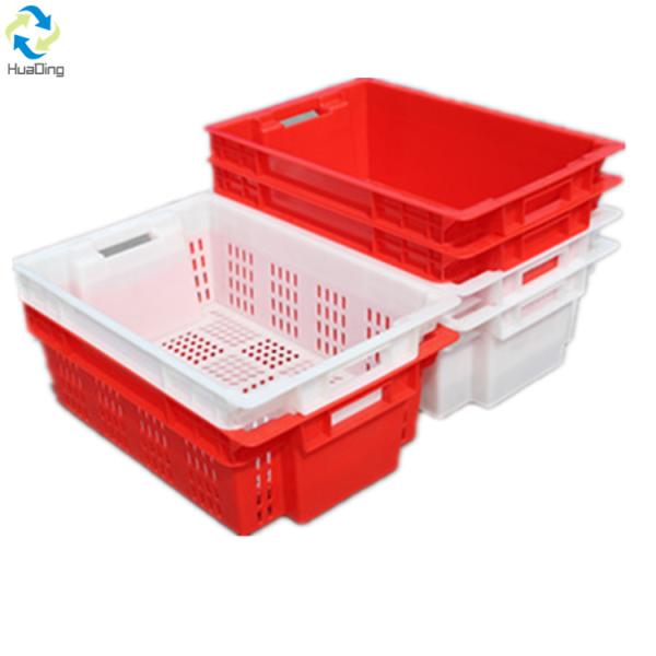 Cheap stacked and nested food grade meat plastic container box