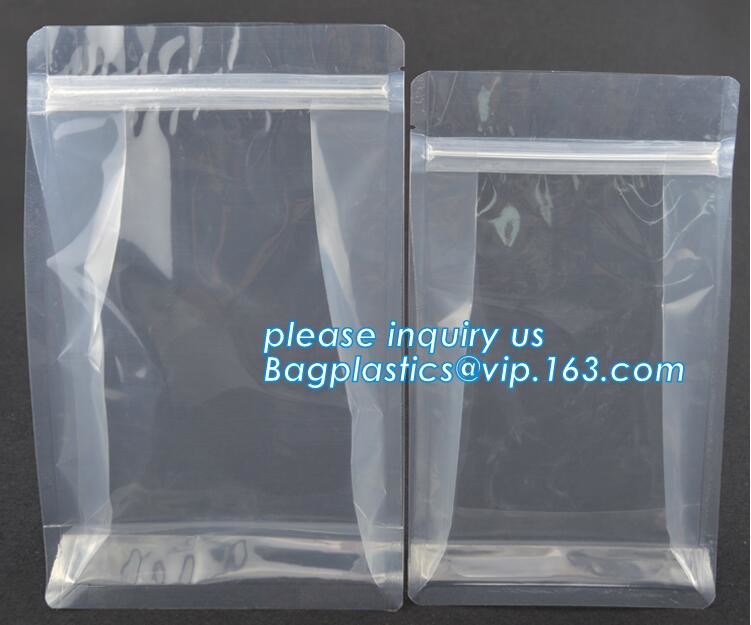 Transparent bopp/opp square block bottom bags with side gusset,Bopp Block Square Bottom Bag,Clear Square Bottom Bags,Can