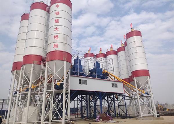 Quality 90m3/H HZS90 Concrete Batching Plant Dry Automatic Control System for sale