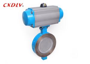 China Soft Seat Pneumatic Actuated Wafer Butterfly Valves 4 Inch ANSI / GB Standard on sale