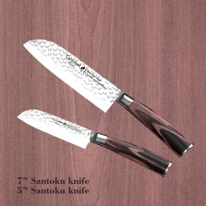 China Cerasteel Knife 2 Set 5'' Santoku , 7'' Santoku on sale