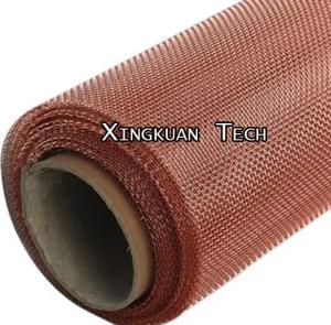 Buy cheap 18 Mesh 0.15 - 0.40mm 99.9% Red Copper Wire Mesh Plain Weave Shielding Screen product