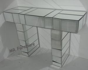 Buy cheap Block Design Mirror Table Console , Mini Size Beveled Edge Glass Mirror Table product