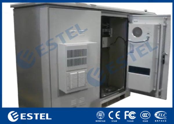 Quality Three Bay Telecom Shelter Outdoor Power Cabinet Cooling Base Station Cabinet for sale