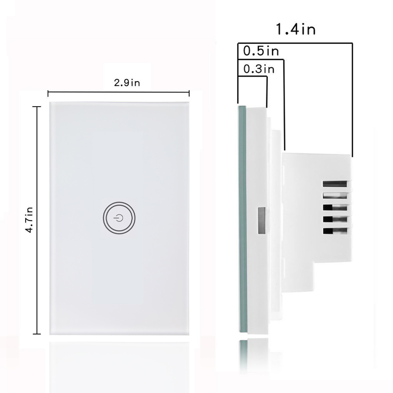 Smart Life WIFI Remote Control Switch 1800w EU Panel Works With Alexa