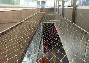 High Tech Flex Architectural Wire Mesh 3.0mm Inox Ferrued Suspended Anti - Falling Net