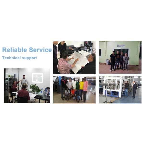 Blue Plastic Bottle Blowing Machine 15 - 400 Mm Preform Length 65 KN Clamping Force