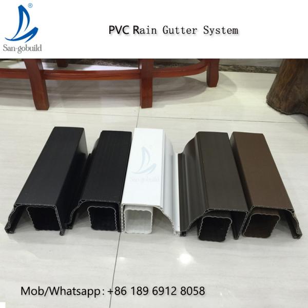 Quality High Quality Rain Drainage System Building Material Plastic PVC Rain Gutter System Downspout Fittings Rainwater Gutters for sale