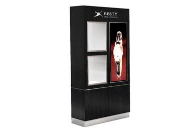 Quality Timber veneered MDF Cabinet with LED Lightings and Lighting Box Display for sale