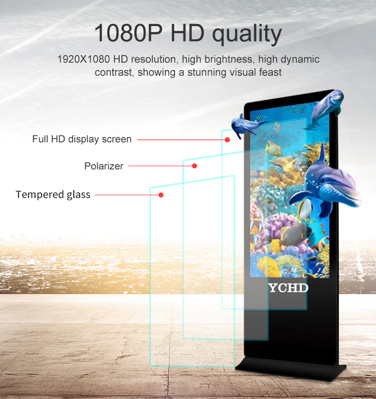 Ultra Thin LCD Advertising Player / AD Display OED ODM Acceptable