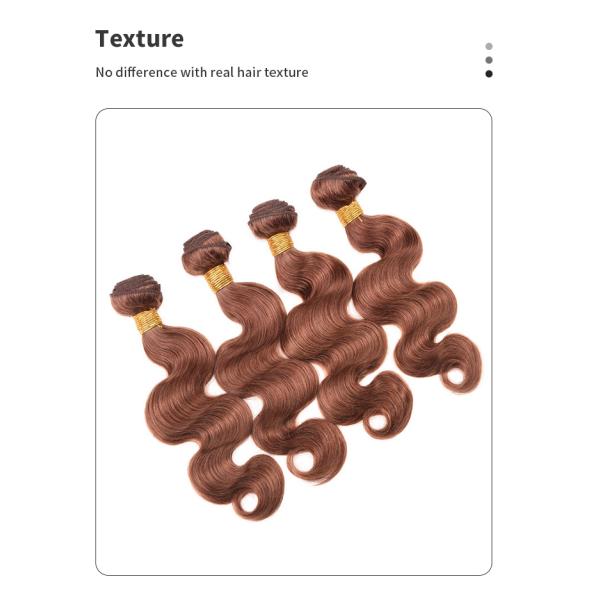 OEM Hand Sewing Colored Human Hair Extensions Color 30 Hair Bundles