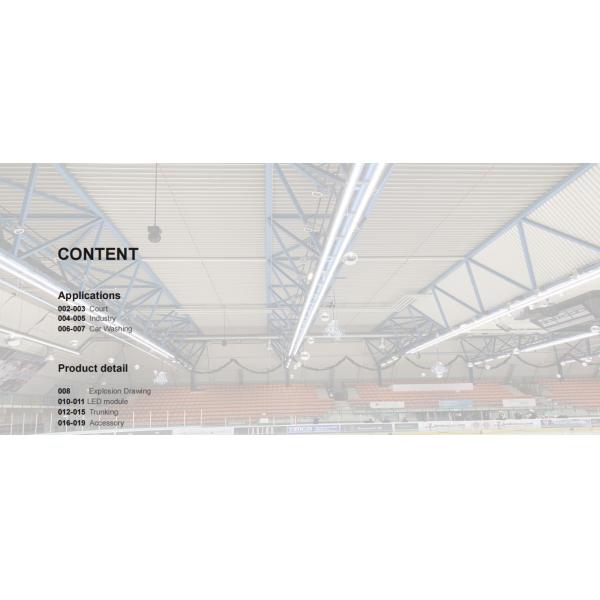 160LM/W LED Linear Ceiling Light 9,000lm For Parking Lot