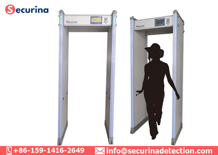 IP65 Weatherproof Walk Through Gate Airport Security Detector With 7inch LCD Screen