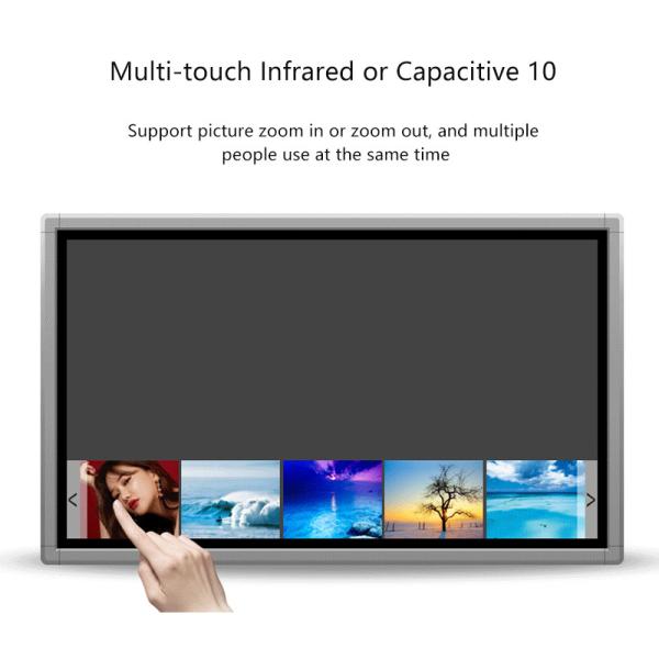 Self Service Convenience Interactive Touch Screen 65inch Lcd Touch Monitor For Retail Stores