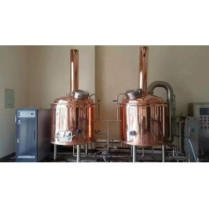 China PLC Control Copper Beer Small Home Brewing Systems , Mini Beer Brewery Equipment on sale